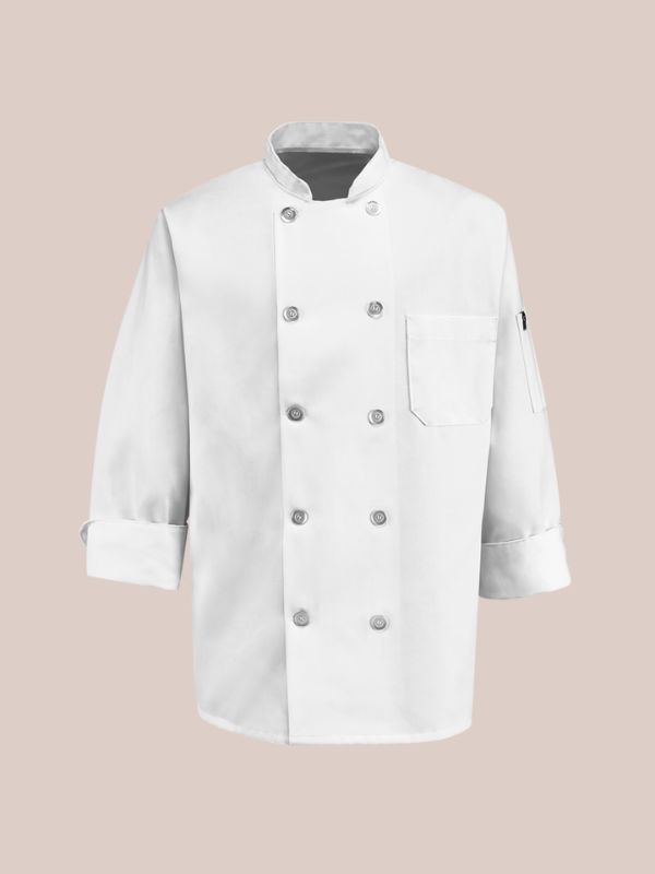 ten pearl button chef coat